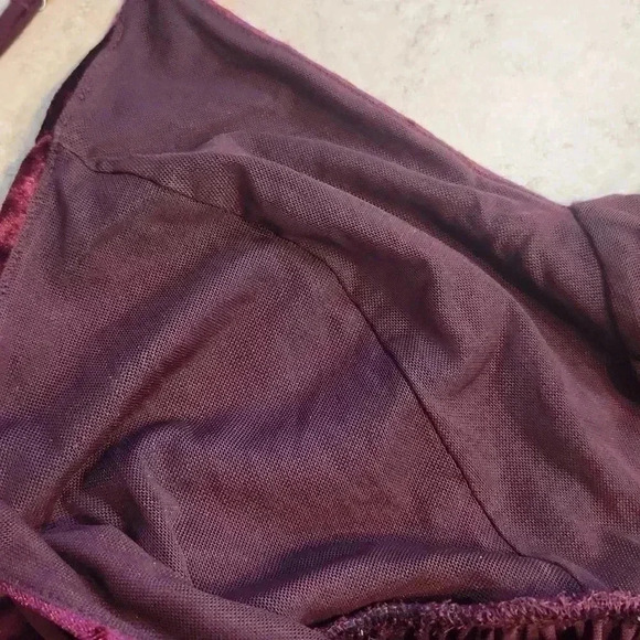 Urban Outfitters-Silence and Noise Crushed Velvet Romper - Picture 6 of 11